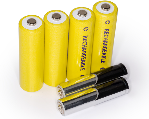 並べられた単三電池