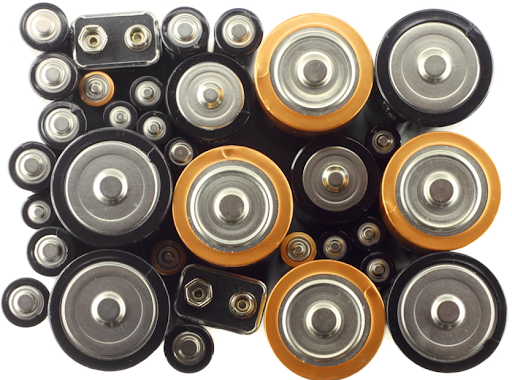 上から見た乾電池